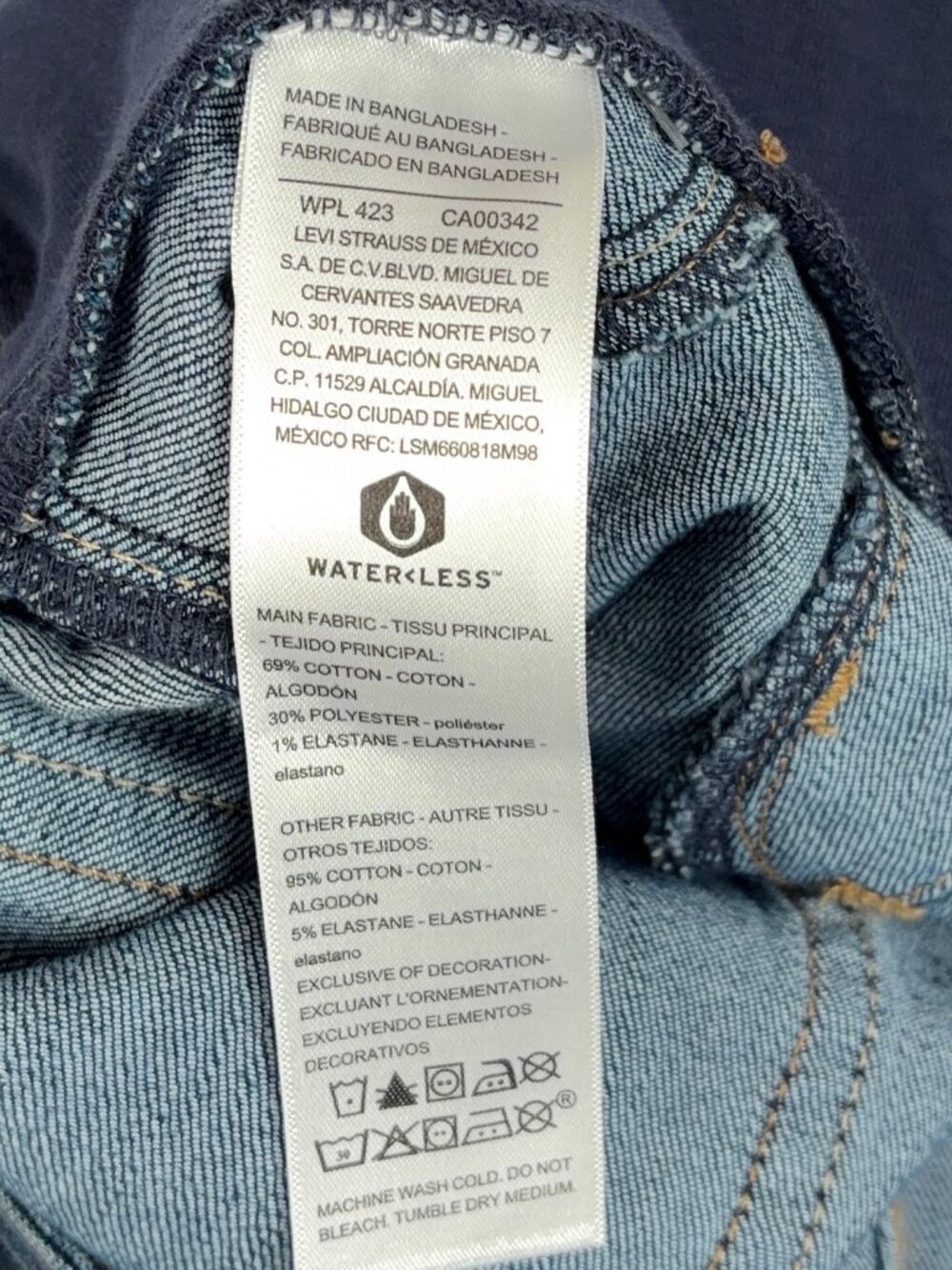 Levi Strauss Signature Gold Baby Bump Skinny Jeans Women’s XS Blue Maternity NWT - Picture 10 of 11